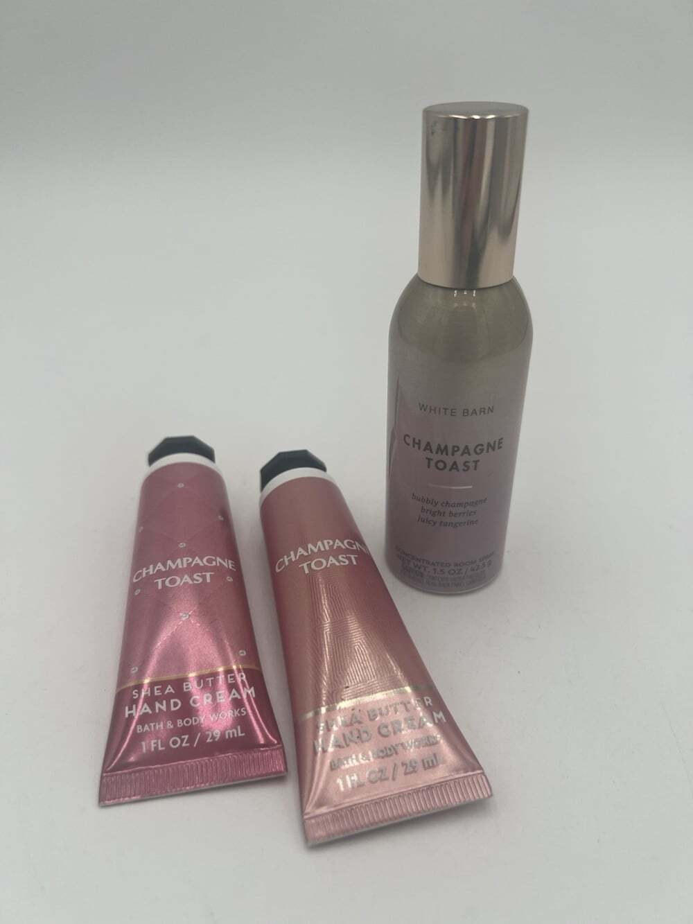 NEW Set Of 3 Bath Body Works Champagne Toast (2) Hand Cream And Room Spray 1.5oz